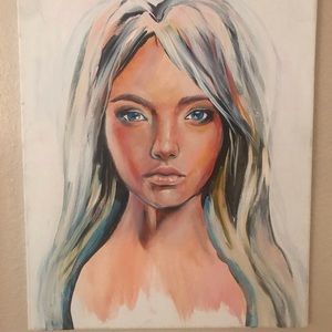 Large Acrylic Painting Wall Art on Canvas 16”x20”